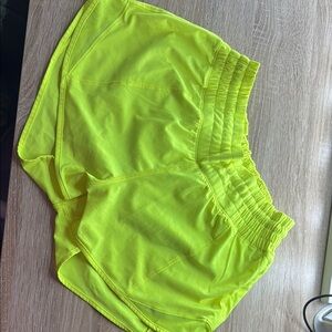 Lululemon Athletica Yellow Athletic Shorts